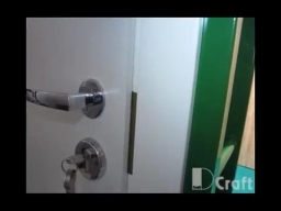 Финская дверь для офисов D.Craft крашенная белая (серая) с фальцем